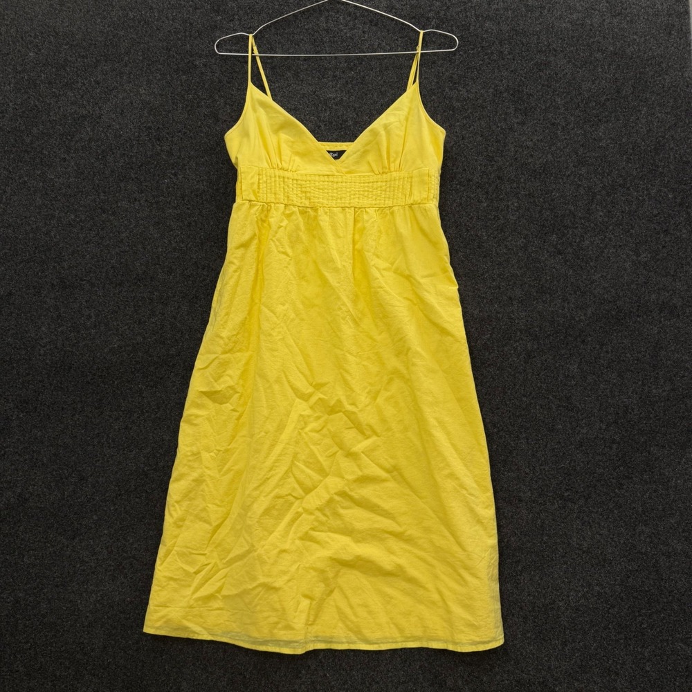 Sportsgirl Yellow Empire Waist Midi Sundress Spaghetti Strap V-Neck Size 10